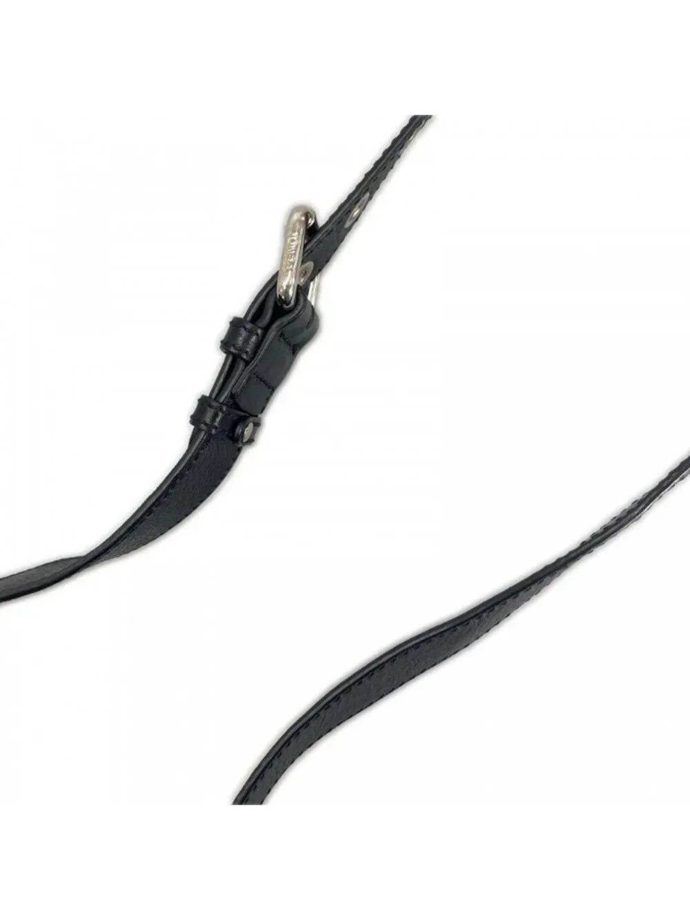 Fendi Shoulder Bag Nylon Black Silver